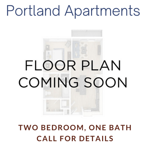 the floor plan for two bedroom one bath call for details